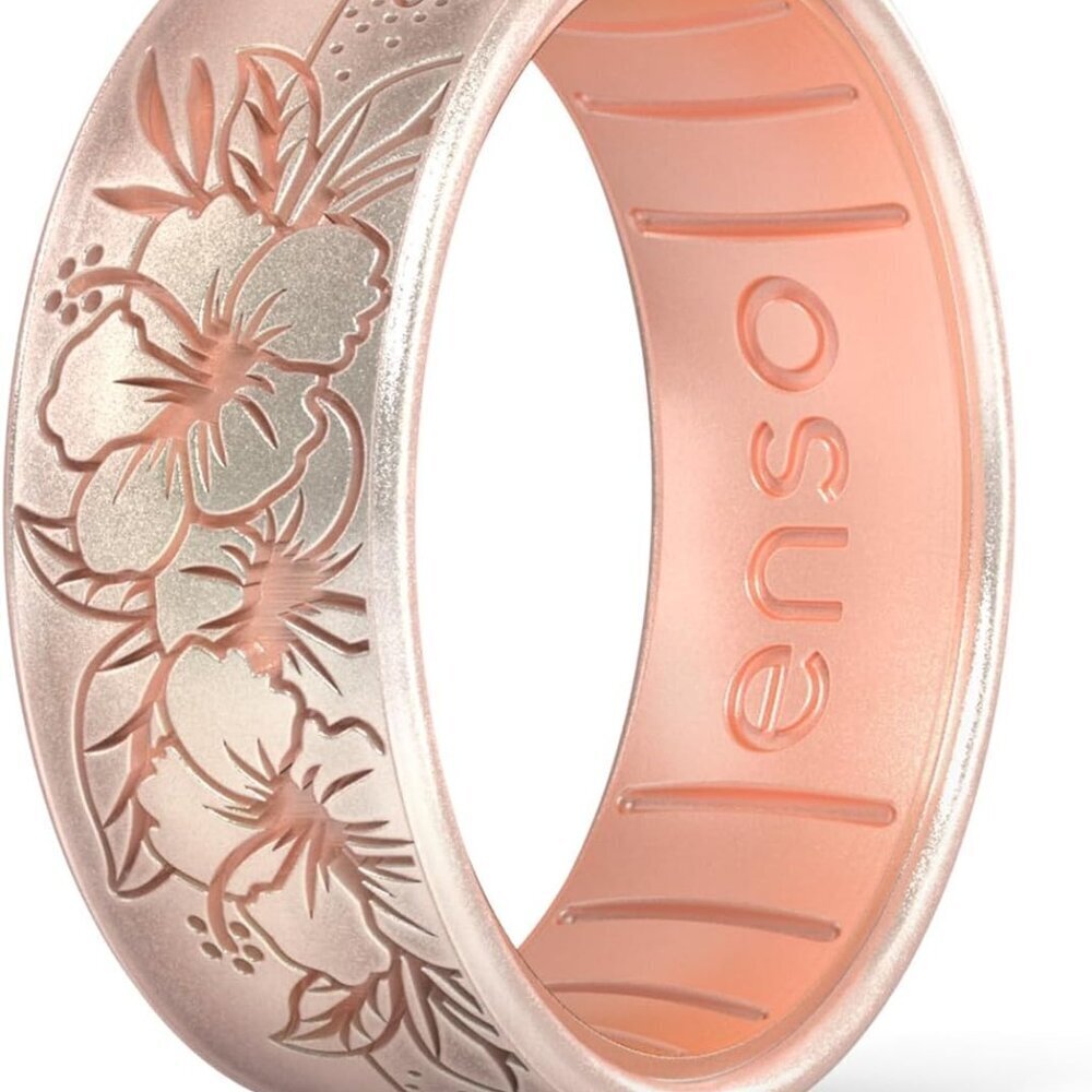Silicone Rings Coastal Collection Etched Comfort Flexibility USA Made